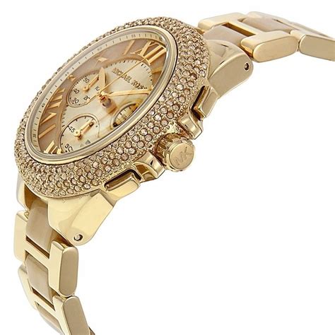 relogio michael kors feminino dourado com strass|relógio feminino de pulso.